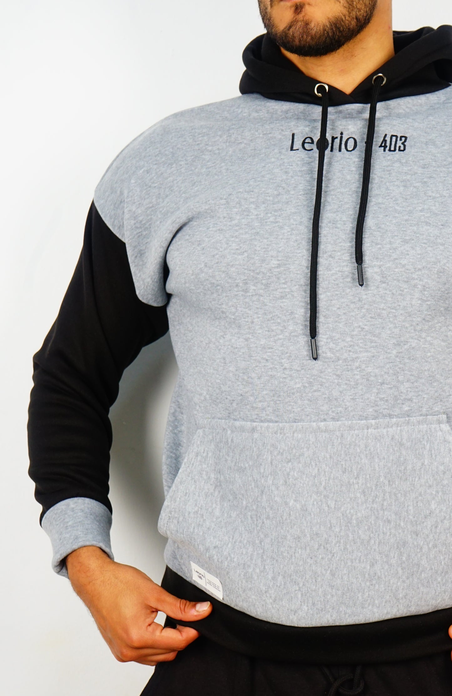 HOODIE GREY&BLACK