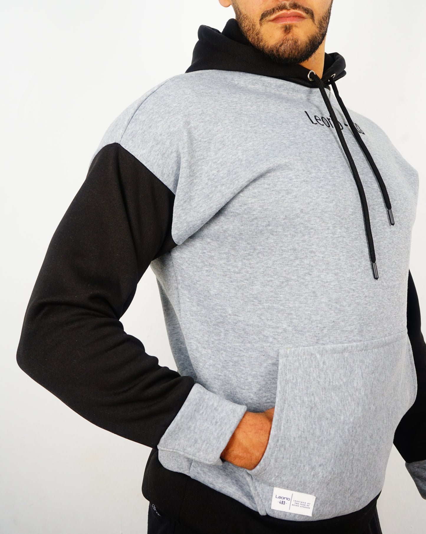 HOODIE GREY&BLACK